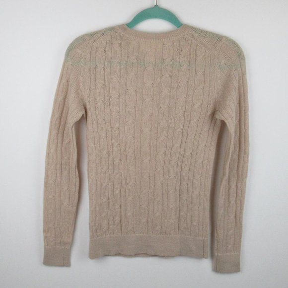 Banana Republic 100% Extra Fine Alpaca Cable Knit Sweater XS Flawed - Picture 2 of 8